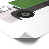 Groene vuilniswagen jongens slaapkamerdecoratie poster (Hoek)