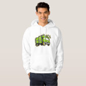 Groene vuilniswagen Mannen hoodie (Voorkant volledig)