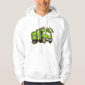 Groene vuilniswagen Mannen hoodie (Voorkant)