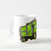 Groene vuilniswagen Mok (Voorkant links)