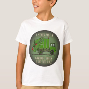 Groene vuilniswagen van de Exploitant Citaat Kinde T-shirt