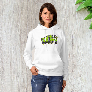 Groene vuilniswagen Vrouwen Hoodie
