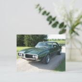 groene vuurvogel briefkaart (Staand voorkant)