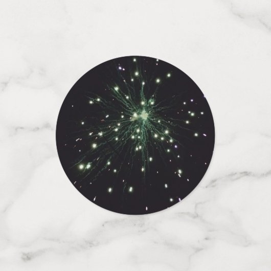 Groene vuurwerk gloed vonken confetti (Kleine voorkant)