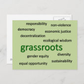 Groene waarden en filosofie 2 briefkaart (Voorkant / Achterkant)