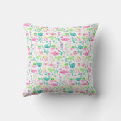 Groene walvis Octopus Ocean Beach Water Baby | KIN Kussen (Achterkant)