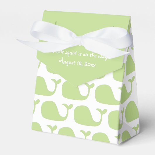 Groene walvis Thema Baby shower Favor Boxes Bedankdoosjes (Voorkant Zijde)