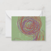 groene walvis yaei - abstract kunstontwerp notitiekaartje (Achterkant)