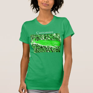 Groene walviszwemontwerp t-shirt