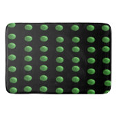 groene wandelbalken op zwart, badmat (Voorkant)