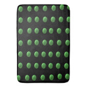 groene wandelbalken op zwart, badmat (Voorkant Verticaal)