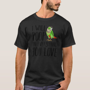 Groene Wang Conure Mannen Vrouwen Kinderen Papegaa T-shirt