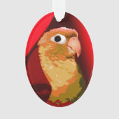 Groene Wang Conure Parkiet Knuffels Huisdier Vogel Ornament (voorkant)