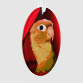 Groene Wang Conure Parkiet Knuffels Huisdier Vogel Ornament (voorkant)