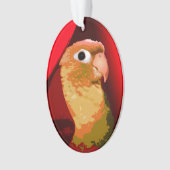 Groene Wang Conure Parkiet Knuffels Huisdier Vogel Ornament (voorkant)
