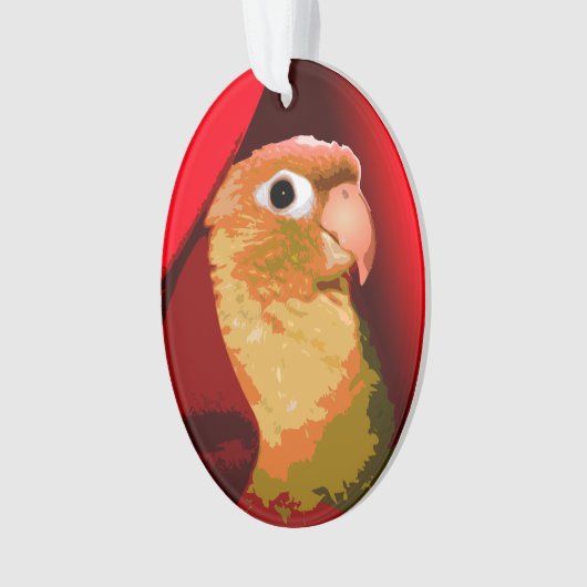 Groene Wang Conure Parkiet Knuffels Huisdier Vogel Ornament (voorkant)