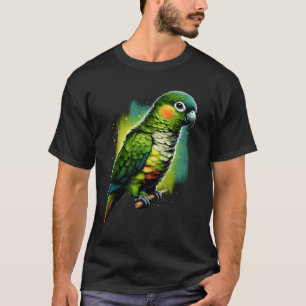 Groene wang Conure Parrot Bird Liefhebber Vogel Ki T-shirt
