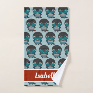 Groene wang parkiet / Turquoise Handdoek