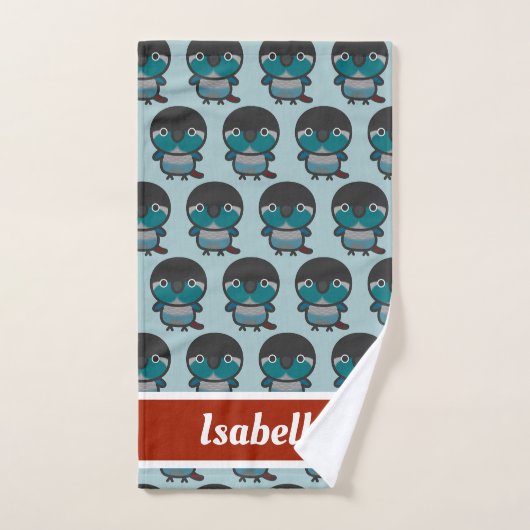 Groene wang parkiet / Turquoise Handdoek (Handdoek)