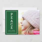 Groene Warm wil vrede moderne feestdag foto Feestdagenkaart (Voorkant)