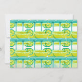 Groene Watercolor Margarita Lime Bruiloftsfeest Bedankkaart (Achterkant)