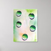 Groene waterdruppelkunst canvas afdruk (Voorkant)