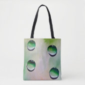 Groene waterdruppelkunst tote bag (Voorkant)