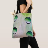 Groene waterdruppelkunst tote bag (Dichtbij)