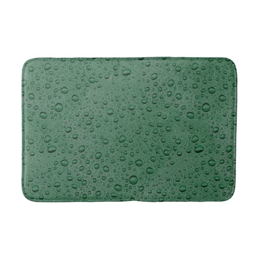 Groene waterdruppels badmat (Voorkant)