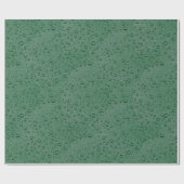 Groene waterdruppels cadeaupapier (Vlak)