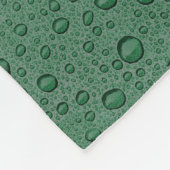 Groene waterdruppels fleece deken (Hoek)