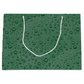 Groene waterdruppels groot cadeauzakje (Voorkant)