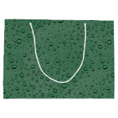 Groene waterdruppels groot cadeauzakje (Achterkant)