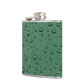 Groene waterdruppels heupfles (Links)
