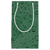 Groene waterdruppels klein cadeauzakje (Voorkant)