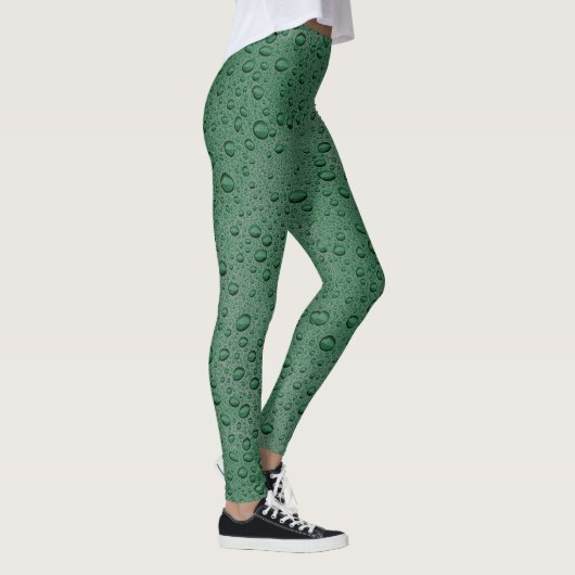 Groene waterdruppels leggings (Rechts)