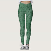 Groene waterdruppels leggings (Voorkant)