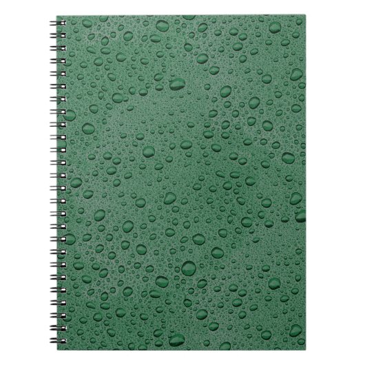 Groene waterdruppels notitieboek (Voorkant)