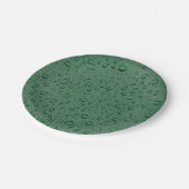 Groene waterdruppels papieren bordje (Gekanteld)