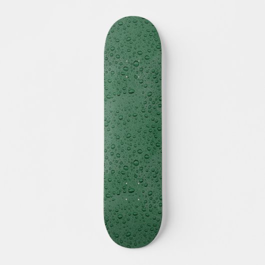 Groene waterdruppels persoonlijk skateboard (Voorkant)