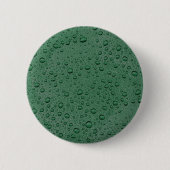 Groene waterdruppels ronde button 5,7 cm (Voorkant)