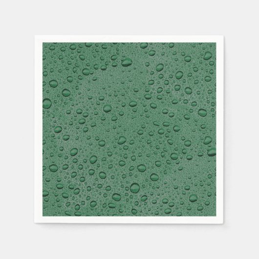 Groene waterdruppels servet (Voorkant)