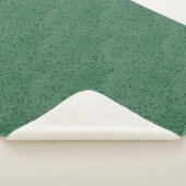Groene waterdruppels sherpa deken (3/4)