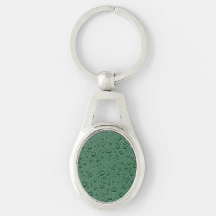 Groene waterdruppels sleutelhanger