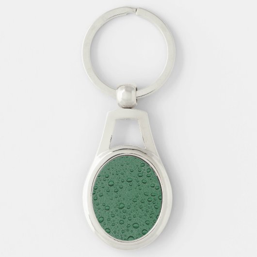 Groene waterdruppels sleutelhanger (Voorkant)