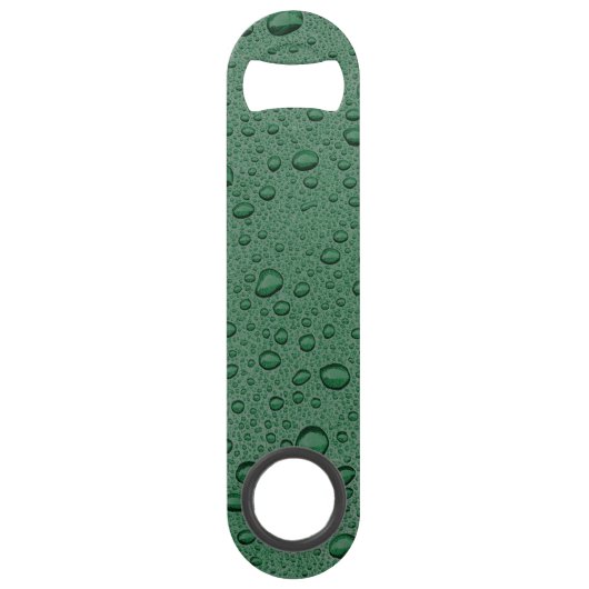 Groene waterdruppels speed flessenopener (Voorkant)