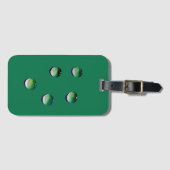 Groene waterdruppels waterkunst bagagelabel (Voorkant (horizontaal))