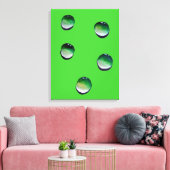 Groene waterdruppels, waterkunst canvas afdruk (Insitu (Woonkamer))