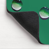 Groene waterdruppels, waterkunst muismat (Hoek)