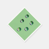 Groene waterdruppels, waterkunst servet (Hoek)